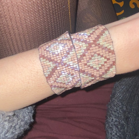 Tribal Geometric Beaded Choker/ Bracelet - Picture 8 of 8